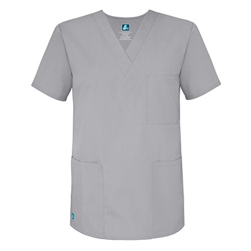 Uniforme mediche unisex Top infermiera abbigliamento professionale – 601 – Silver Gray – S