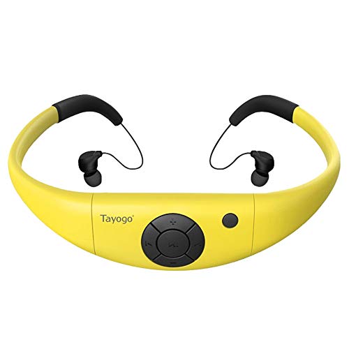 Tayogo Lettore MP3 Nuoto IPX8 Musicale MP3 Impermeabile 8GB Ultraleggero il Top per gli Sportivi Nuoto Surf Corsa Palestra Fitness Passeggiate