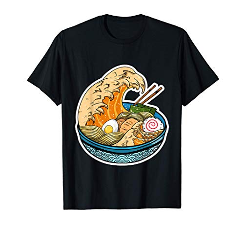 Great Ramen Wave Cute Japanese Noodles Food Soup Food Gift Maglietta