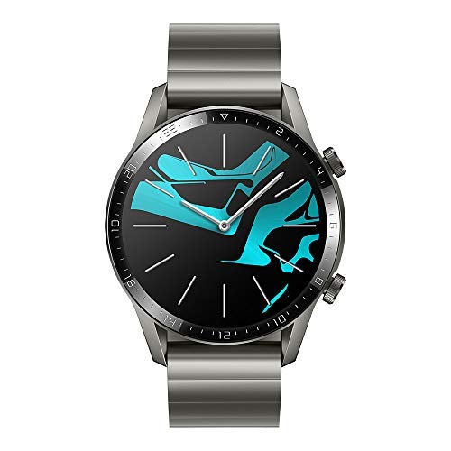 HUAWEI Watch GT 2 Smartwatch 46 mm, Durata Batteria fino a 2 Settimane, GPS, 15 Modalità di Allenamento, Display del Quadrante in Vetro 3D, Chiamata Tramite Bluetooth, Titanium Gray