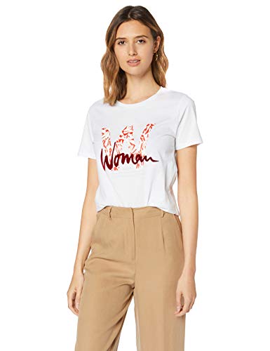 Boss Tewoman T-Shirt, Bianco (White 100), X-Small Donna
