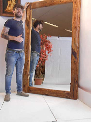 Specchiera specchio legno artigianale 200 x 120 cm
