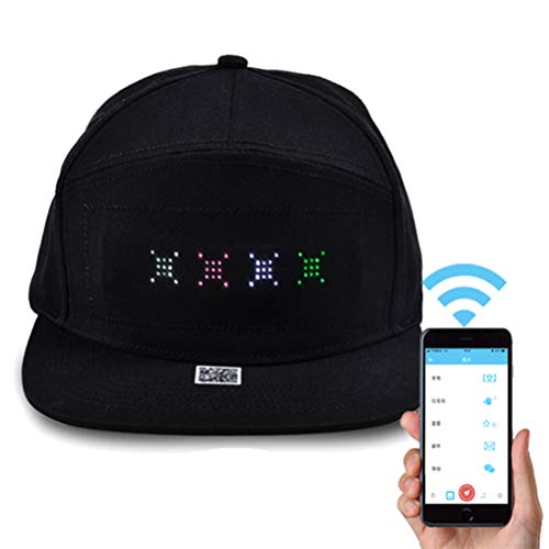 Cappelli hip-hop per uomo Donna Cappello a LED Bluetooth Programmabile Ruolo di credito Messaggio Tabellone Baseball Hip Hop Cappello da golf