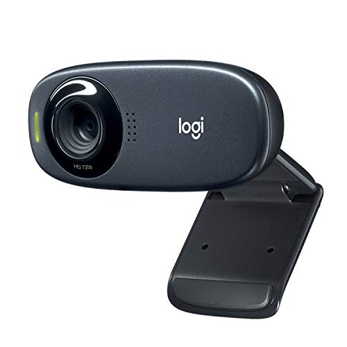 Logitech C310 Webcam HD, HD 720p/30fps, Videochiamate HD Widescreen, Correzione Luce HD, ‎Microfono Riduzione del Rumore, Per Skype, FaceTime, Hangouts, WebEx, ‎PC/Mac/Laptop/Macbook/Tablet, Nero
