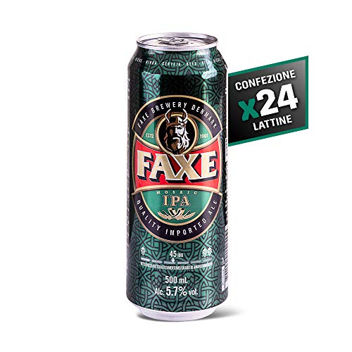 Faxe Ipa - Birra Ambrata - IPA Specialità ad Alta Fermentazione - Cartone 24 Lattine da 50 cl