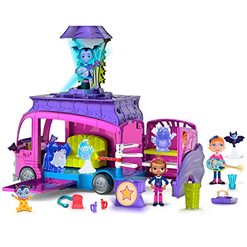 Vampirina, Van TrAnsformable, veicolo sonoro e luminoso, 2 statuette articolate (Vampirina e Poppy) e accessori inclusi, giocattolo per bambini dai 3 anni