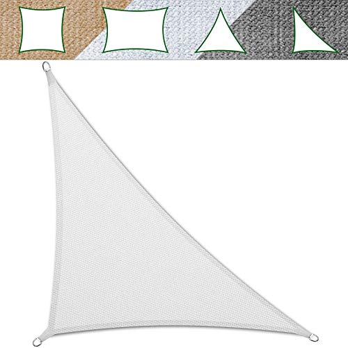 Vela parasole triangolare | resistente agli agenti atmosferici e ai raggi UV | molti colori e misure