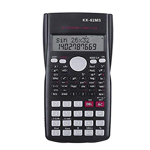 1 calcolatrice scientifica, calcolatrice tascabile, 12 cifre, 156 x 84 x 16 mm, plastica nera.