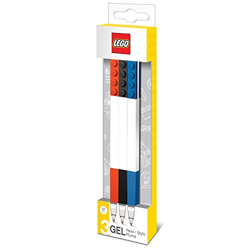 LEGO - 3 Gel Pens - rossa+nera+blu