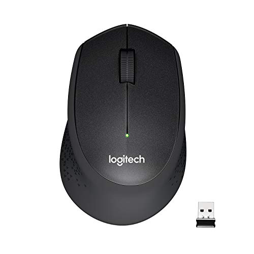 Logitech M330 Silent Plus Mouse Wireless, 2.4 GHz con Ricevitore USB Nano, 1 000 DPI, 3 ‎Pulsanti, Batteria Lunga Durata Fino a 24 Mesi, PC/Mac/Laptop, Nero