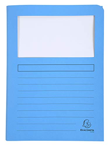 Exacompta - Cartelline per finestra, formato A4, 160 g, colori assortiti, 50 pezzi