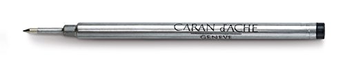 Caran d'Ache - Cartuccia per penna roller a punta fina, colore: Nero, 1 pezzo