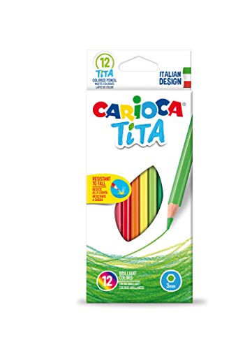 Carioca 42793 – Scatola da 12 matite colorate Tita - esagonali
