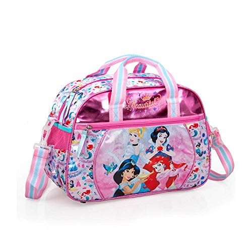 Borsone Principesse Disney Cenerentola Jasmine Biancaneve Ariel Borsa da Viaggio Palestra Bambina CM.38X27X17-10819