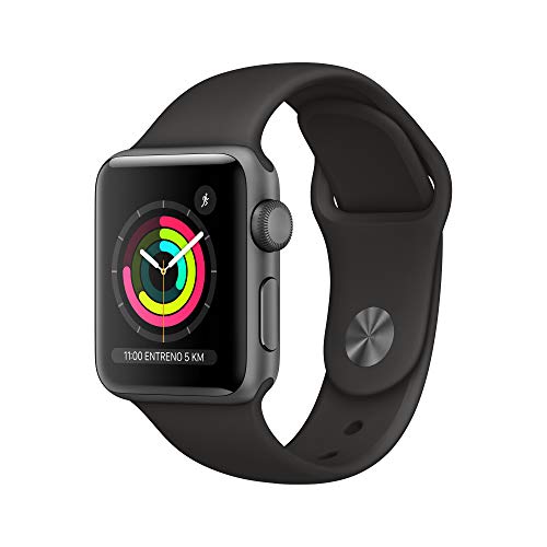 Apple Watch Series 3 (GPS) con cassa 38 mm in alluminio grigio siderale e cinturino Sport nero