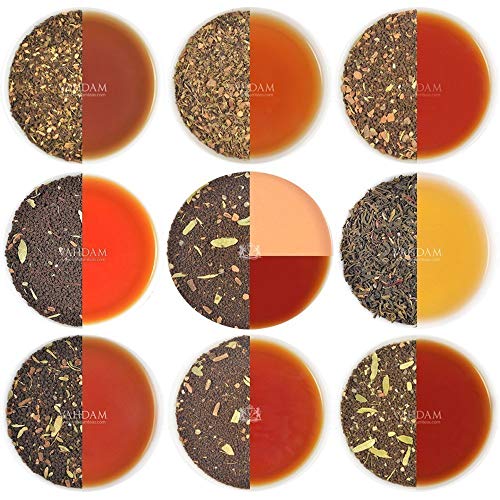 Chai tea sampler set tisane, 10 the assortiti, tè originale dell' India Masala chai miscele (50 tazze), 100% ingredienti naturali | Spediti direttamente dalla fonte in India | chai tè sfuso foglia