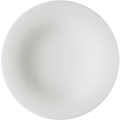 Alessi TI05/5 KU, Piatto da colazione in porcellana bianca, Conf. 4 Pezzi