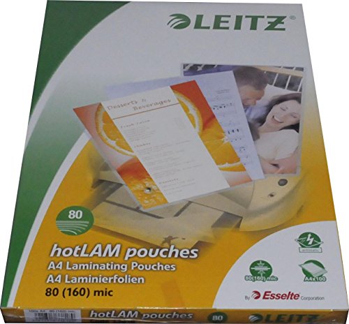 Leitz Quality Pellicole di Laminazione, 2 x 80 Micron, Confezione da 100 Pezzi