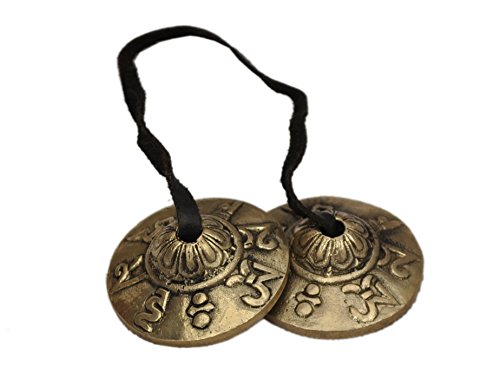 Dharma Store, cimbalo tibetano Tingsha, piccolo, mantra “Om Mani Padme Hum”