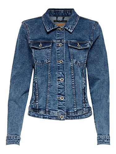Only Onltia DNM Jacket BB MB Bex02 Noos Giacca in Jeans, Blu (Medium Blue Denim Medium Blue Denim), 42 (Taglia Produttore: 38) Donna