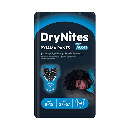 Huggies DryNites Pantaloni da pigiama per bambino , 8-15 anni (54 pantaloni)