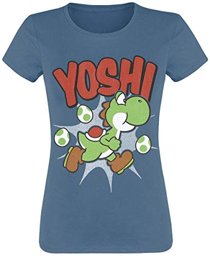 Super Mario Yoshi T-Shirt Blu XL