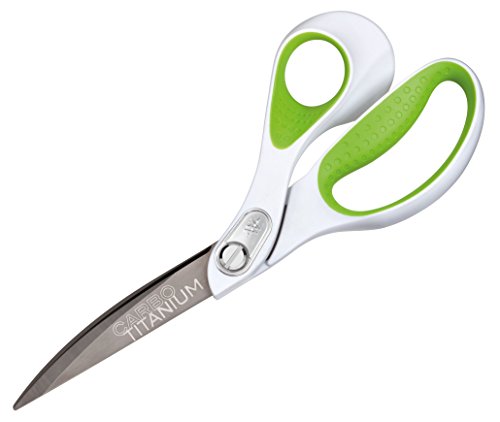 Westcott E-16445 00 Forbici Carbo con rivestimento al nitruro di titanio, impugnatura Softgrip, 23,8 cm, verde/bianco