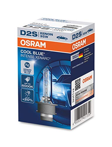 OSRAM XENARC COOL BLUE INTENSE D2S Lampada per proiettori allo Xeno 66240CBI 20% di luce in più - Confezione singola