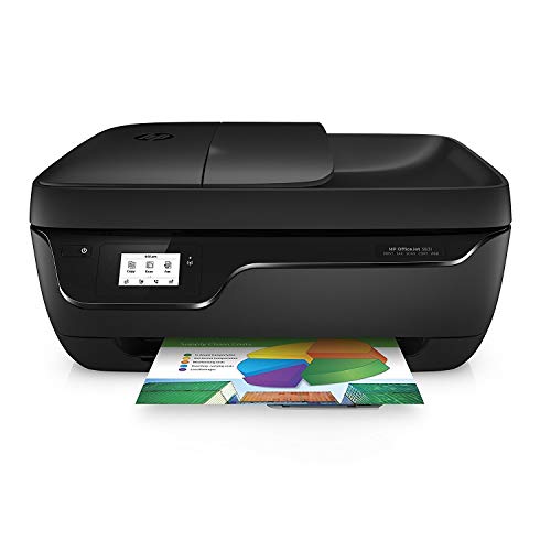 HP OfficeJet 3831, Stampante Multifunzione a Getto di Inchiostro, Stampa, Scannerizza, Fotocopia, Fax, Wi-Fi Direct, 2 Mesi di Servizio Instant Ink Inclusi, Nero