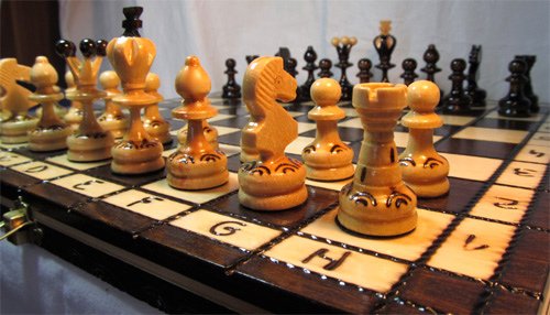 ChessEbook Gioco scacchi di legno PEARL 34 cm