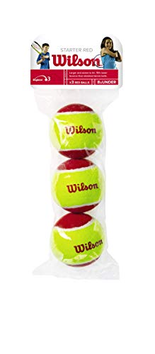 Wilson WRT137001 Palline da Tennis Starter Red, per Bambini, Giallo/Rosso, Confezione da 3