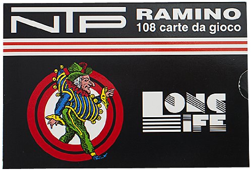NTP 00010 - Ramino Long Life Carte da Gioco, Blu/ Rosso