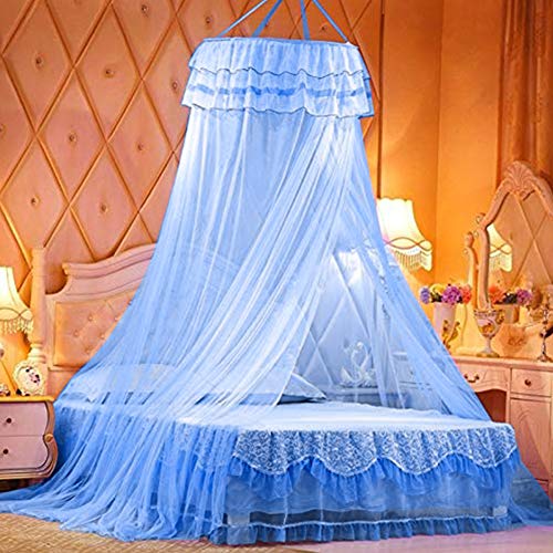 Zanzariera a Tenda per Letto, BESTZY Rotondo Zanzariera Principessa, Zanzariera a Baldacchino per Letto, Zanzariera Letto Matrimoniale, Zanzariera universale a cupola