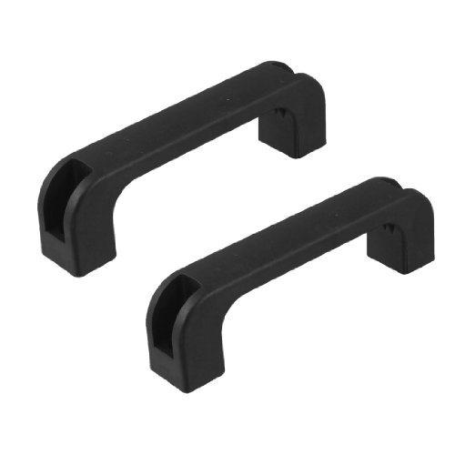 Sourcingmap - 2 pezzi di cassetto a forma di cabinet d manopola nera maniglia di plastica 120 mm 11,94 cm