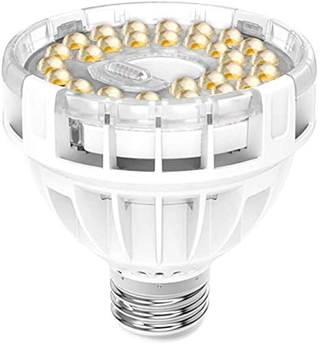 SANSI - Lampada LED per piante, spettro completo, E27, 15 W, luce bianca per piante da interni, per serre, giardini, fiori, verdure, frutta