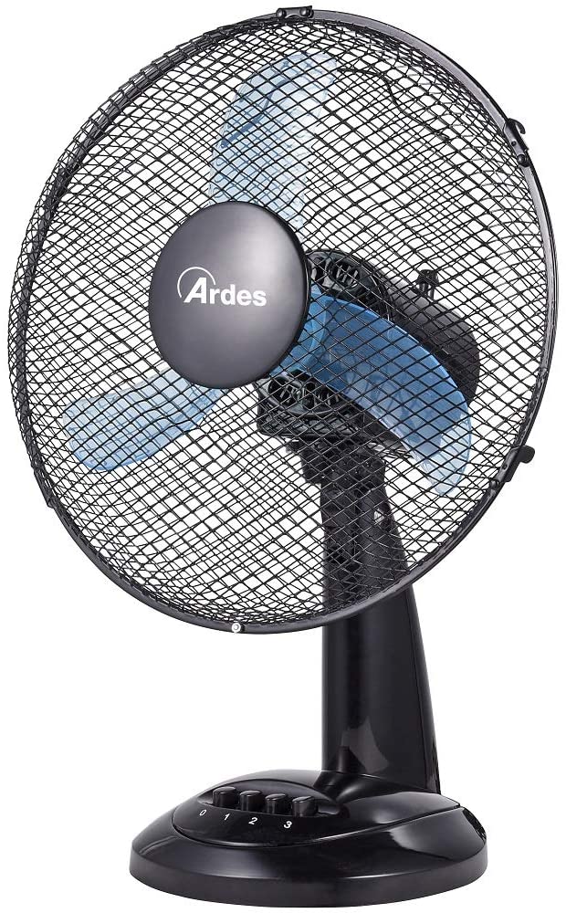 Ardes Penny AR5AM30 Ventilatore da Tavolo, 3 Pale 30 cm con Oscillazione e Inclinazione Regolabile, 3 velocità