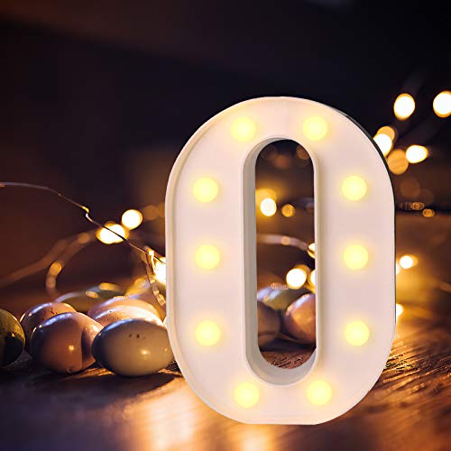 Lettere dell'alfabeto luminose a LED, luce bianca calda, decorazione per casa, feste, bar, matrimoni, festival. O