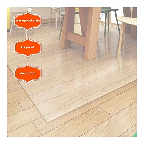 GFSD Tovaglie Trasparenti Protezione Ambientale PVC Si Applica A Tappetino Sedie, Tappeto Protezione Pavimento Facile da Pulire, Personalizzabile (Color : 1.0mm, Size : 80x120cm)