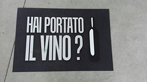 Zerbino Made in Italy, Fondo Antiscivolo Idea Regalo Hai portato Il Vino?