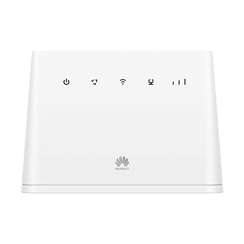 Huawei 4G Router Wireless LTE 150 MBps, WiFi Mobile, con 1 Porta GE LAN/WAN, WiFi da 300 MBps di Velocità, Bianco