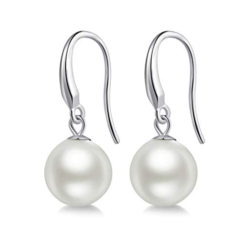jiamiaoi Orecchini di perle da donna in argento 925 orecchini a goccia orecchini di perle da donna orecchini pendenti orecchini di perle pendenti in argento