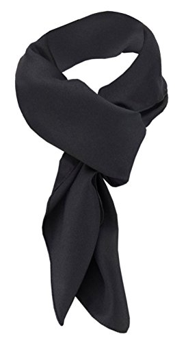 TigerTie signore chiffon foulard - nero Uni dimensione 90 cm x 90 cm - sciarpa