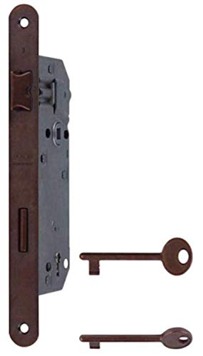 Serratura patent grande AGB con frontale da mm.22 entrata mm.50 finitura bronzata.La classica serratura da infilare per porte interne, prodotto originale