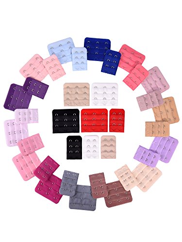 eBoot 36 Pezzi Extender di Bra per Donne Estensione del Reggiseno Ganci, 2 Ganci e 3 Ganci, 18 Colori