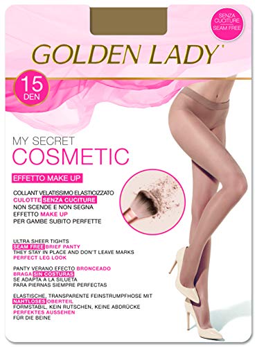 GOLDEN LADY Mysecret 15 Cosmetic Collant, 15 DEN, Trasparente (Melon 001a), X-Large (Taglia produttore:5 – XL) Donna