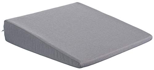 Seduta cuneo Cuscino sedia auto cuscino di seduta sedia da ufficio cuscino – Dimensioni: 35 cm x 35 cm X 6/1 cm, cotone, antracite/grigio, 38 cm x 38 x 8/2 cm