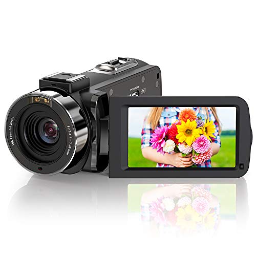 ZORNIK Videocamera,Vlogging Camera HD 1080P 36MP 16X Zoom Digitale 3.0 Pollici LCD 270 Gradi Schermo Girevole YouTube Vlogging Camera con Telecomando