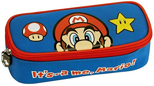 SUPER MARIO ASTUCCIO OVALE ORGANIZZATO BLU