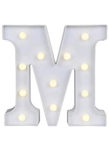 Yuna Lettere Luminose LED Lettere Decorative a LED Lettere dell'alfabeto Bianco (M)