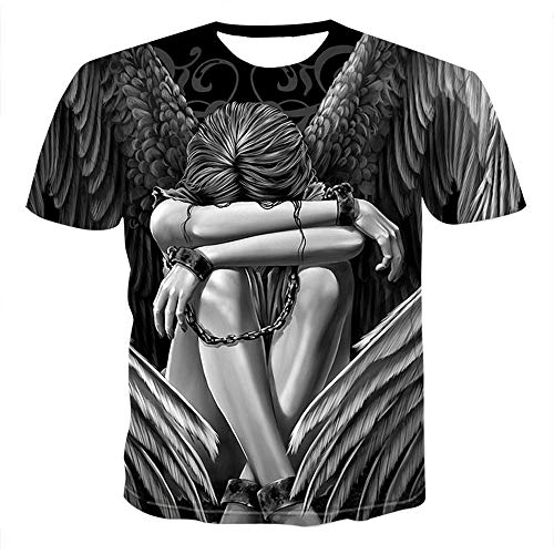 Uomo Donna Fashion 3D Print T-Shirts Funny World Map Design/Earth/Biological Crewneck Short Sleeve Novelty Tees 004 3XL
